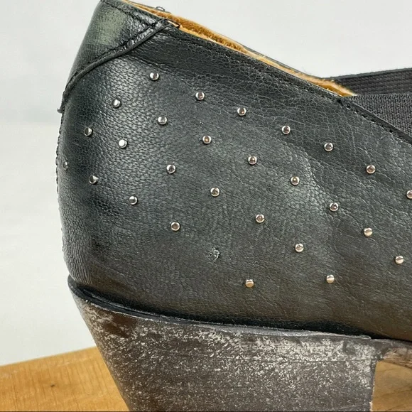 Old Gringo Black Leather Silver Studded Low Cut Ankle Cowboy Cowgirl Booties 8 - Picture 16 of 16